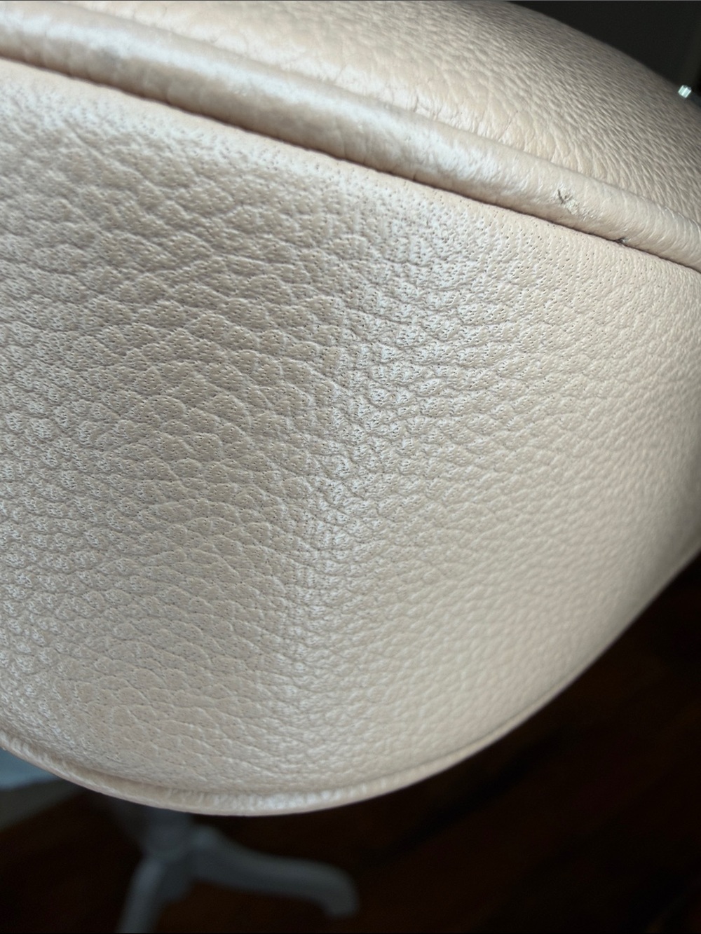 Kate Spade EUC tan pebble leather Crossbody bag W/ canvas adj stripe strap - Picture 9 of 16